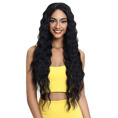 

Noble Hair Lace Front ombre blonde Wig 30 Inch Long Wavy Dark Root Synthetic Wigs For Black Women 2 Colors Available Free Ship