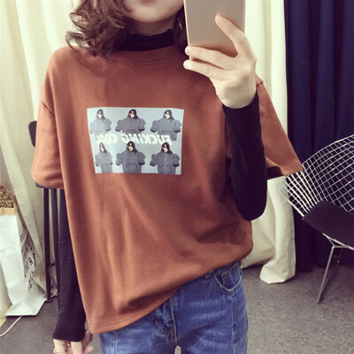 

Women Clothes T-shirt women Korean Style Women Cartoon Printed T-Shirt Casual Loose Half Sleeve Tops Tee