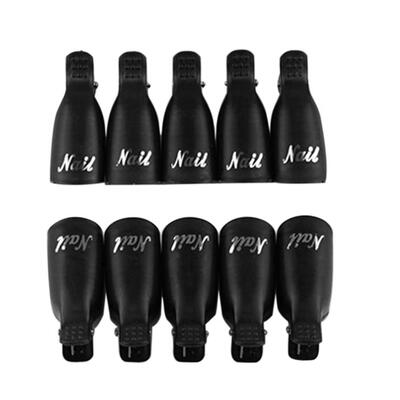 

10pcs Plastic Nail Art Soak Off Cap Clip UV Gel Polish Remover Wrap Tools