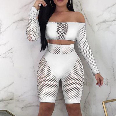 

Women Sexy Summer Lace Fishnet Bikini Cover Up Swimwear Bathing Suit Beach