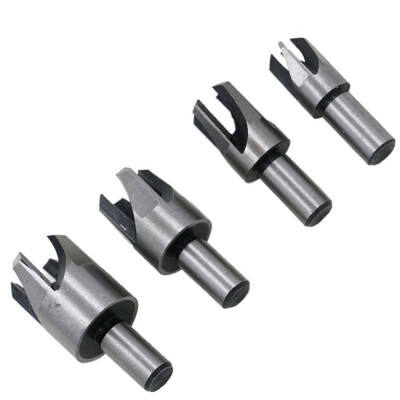 

Gobestart 4 Pcs Carpentry Wood Plug Cutter Straight & Tapered Claw Type Drill Bit Sets