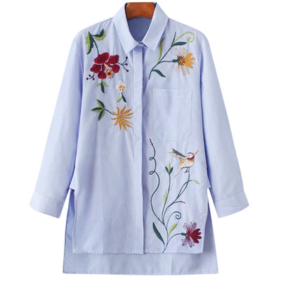

Striped Embroidered Shirt