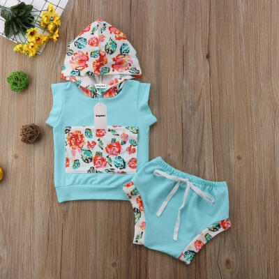 

2pcs Newborn Kids Baby Girl Tops Hoodie T-shirt Shorts Pants Outfit Clothes Set