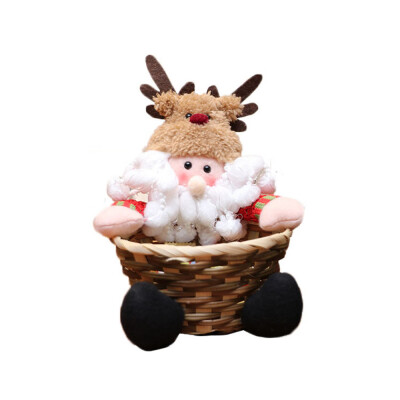 

〖Follure〗Christmas Candy Storage Basket Decoration Santa Claus Storage Basket Gift