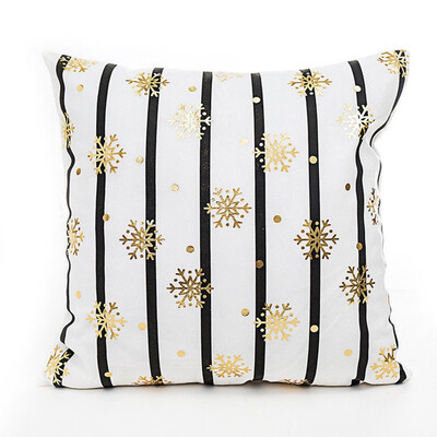 

Merry Christmas Bronzing Pillow Case Cushion Cover Home Sofa Car Home Decor