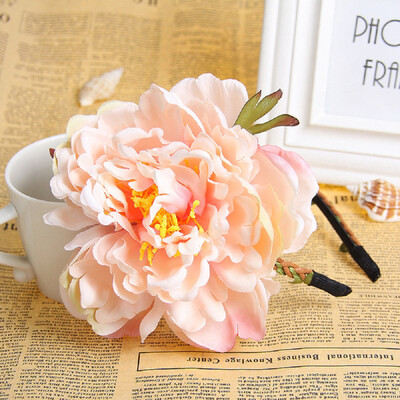 

〖Follure〗Peony Flower Women Boho Garland Girl Beach Crown Hair Band Headband Wedding