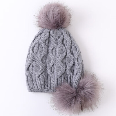 

South Koreas new womens cap autumn&winter wool cap tricot back opening knitted cap double-layer thickened rabbit hair cap