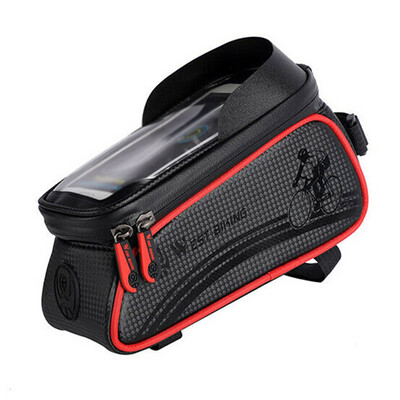 

WEST BIKING Bicycle Front Tube Pouch Bag Touch Screen Saddle Bag Bike Waterproof