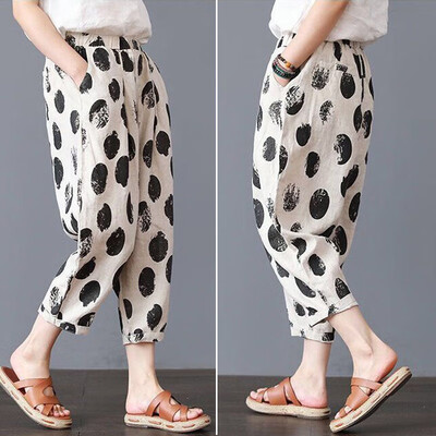 

Women Baggy Harem Pants Hippie Wide Leg Gypsy Boho Long Beach Trousers Plus Size