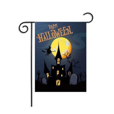 

Halloween Custom Pumpkin Weatherproof Decoration Garden Flag 12 Sytles Printed Decorative Hanging Banner