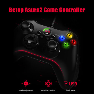 

Betop Asura2 Game Controller Wired Gamepad with Joystick for PC Android PS3Black