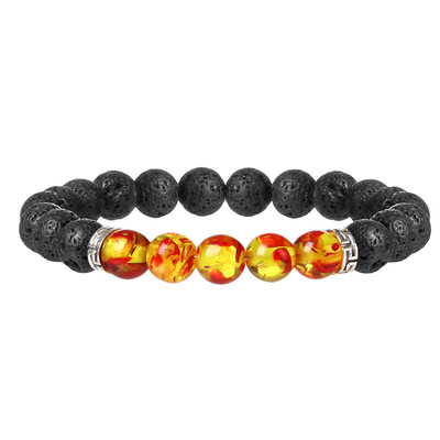 

1 pcs Fashion Style Healing Beaded Bracelet Natural Lava Stone Bracelet Jewelry armbanden voor vrouwen
