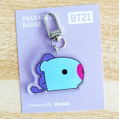 

CAR-TOBBY Kpop BTS Keychain TATA COOKY MANG Pendant Keyring Key Chain Acrylic