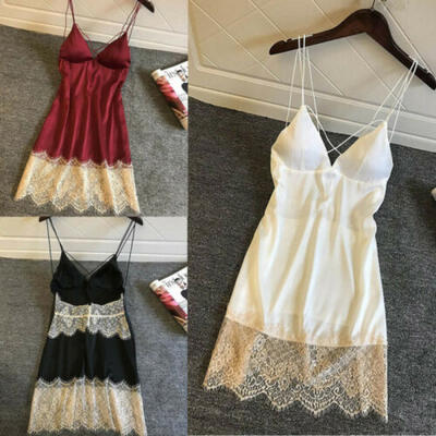 

Sexy Lingerie Women Lace Robe Dress Babydoll Nightdress Nightgown Sleepwear