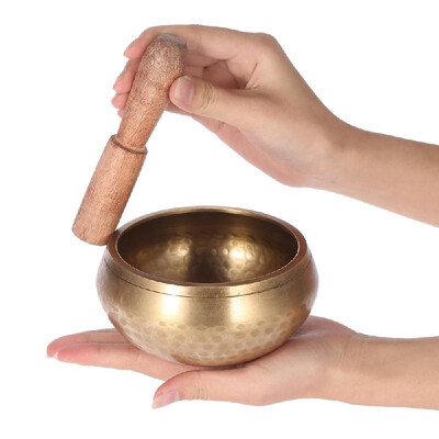 

Exquisite 39 Inch Handmade Tibetan Bell Metal Singing Bowl with Striker for Buddhism Buddhist Meditation Healing Relaxation Yoga