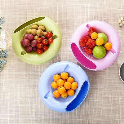 

Multifunctional Double Layer Snacks Container Seeds Plastic Storage Box Holder