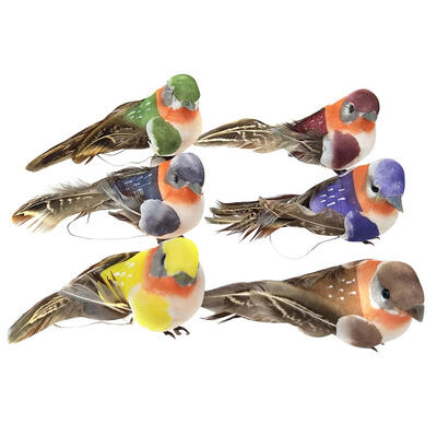 

12pcs Artificial Foam Feather Birds DIY Crafts Ornament Home Garden Decor
