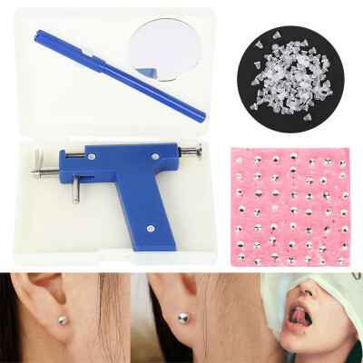 

200pcsset Professional Steel Ear Nose Navel Body Piercing Gun Earring Studs Tool Kit Set