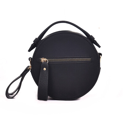 

LEFTSIDE Circular Bags For Women 2018 Scrub Leather Handbag Female Small Round Shoulder Bags Messenger Bag Purses And Handbags