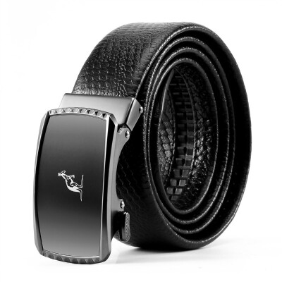 

Alpine kangaroo LALPINA belt mens belt simple casual mens belt with automatic buckle belt 692082002S semi-gloss dark black