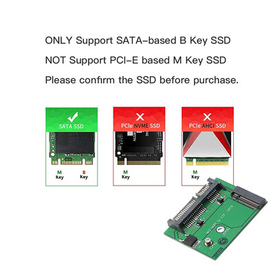 

M2 NGFF SSD Adapter Card 25in SATA3 NGFF to Half Size25 SATA Converter Card Support 2242 SSD Size