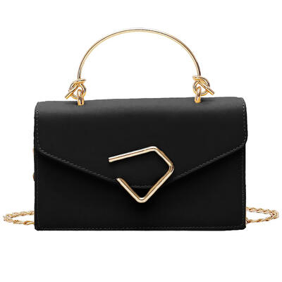 

Solid Color Flap Clutch Women PU Leather Shoulder Crossbody Chain Bags