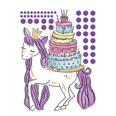 

Wall Decal Removable Unicorn Graffiti Wall Stickers for Living Room TV Background Nursery Bedroom