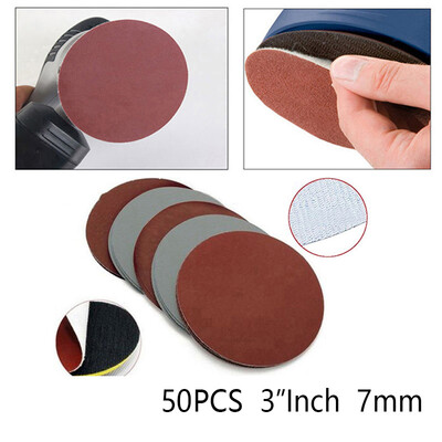 

50PCS 360-1000 Grit Hook Loop Pads Sanding Disc Sandpaper Sheet Sander