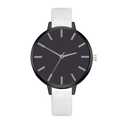 

Simple Style Women Watches Black Scale Dial Ladies Quartz Wristwatch Leather Strap Casual Clock Top Brand Relogio Feminino