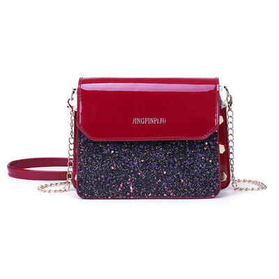 

Matte Patent Leather Shoulder Handbags Women Glitter Flap Crossbody Bags