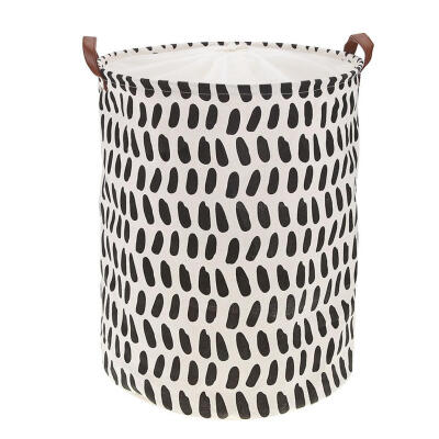 

Folding Drawstring Canvas Laundry Basket Kids Toys Bucket Storage Organizer