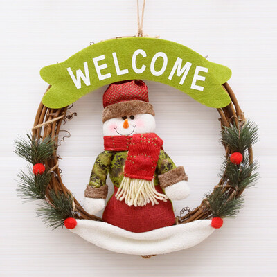 

Toponeto Christmas Decoration Wooden Ornaments Wreath Gift Window Table Simple Decoratio