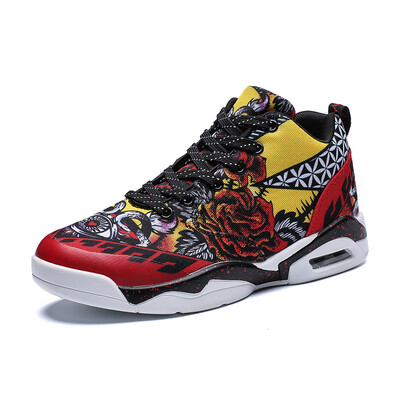 

Couple sports shoes mens tide graffiti low-top cushion basketball shoes