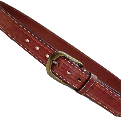 

Korean version of the casual belt top layer cowhide leather simple printing imported 30 inch three alloy buckle pin buc