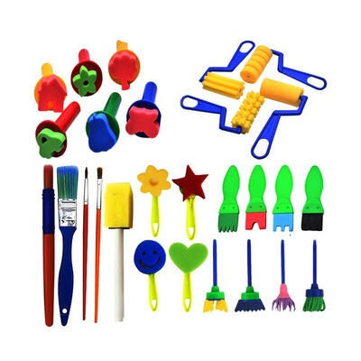 

27pcsset Drawing Seal Sponge Brush Kids DIY Creative Art Graffiti Supplies