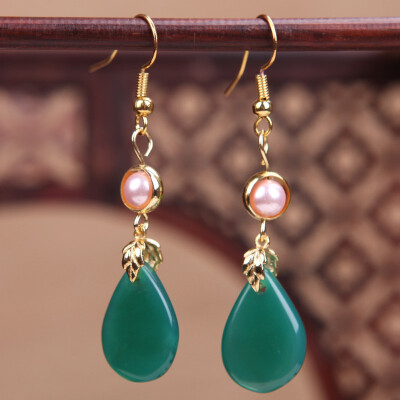 

Vintage agate earrings ethnic style earrings short earrings simple drop earrings ladies trend earrings