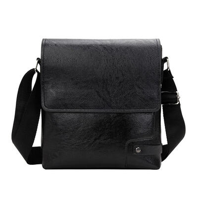 

Solid Color Men Messenger Bags Retro Leather Casual Crossbody Shoulder Bags