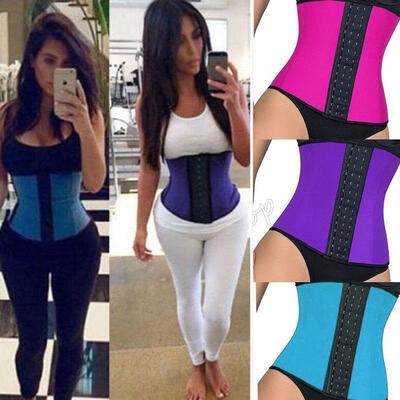 

Sport Latex Rubber Waist Trainer Cincher Underbust Corset Body Shaper Shapewear Hot
