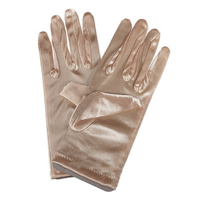 

Ladies Short Wrist Gloves Smooth Satin For Party Dress Prom Evening Wedding