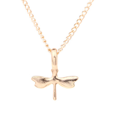 

New Arrived Fashion Jewelry Silver Color Free Spirit Dragonfly Chocker Necklace Pendant For Women Girl