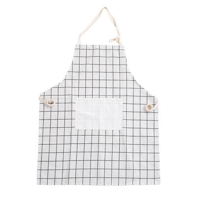 

Women Men Adjustable Cotton Linen Kitchen Apron for Cooking Baking Pinafore