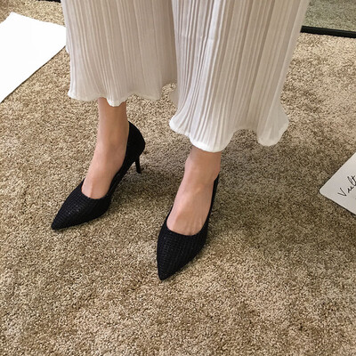 

Mingyuanfeng High-heeled Shoes Summer Korean edition of pointed shallow thin-heeled single shoe 100 shoe womens fashion