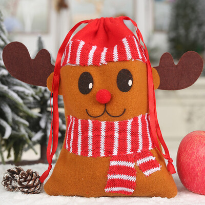 

〖Follure〗Christmas Gift Bag Non-Woven Drawstring Candy Treat Stockings Party Holder Pouch