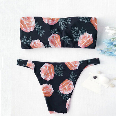 

Roseonmyhand Women Bikini Set Push Up Bikini Bralette Swimwear Cheeky Bikini Bottom Swimsuit