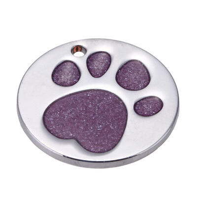 

Pet Cat Dog ID Tags Customized Personalized Round Feet Shaped Alloy Dog Tag