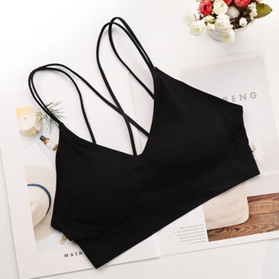 

Sexy Sports Double Shoulder Strap Anti-lighting Ice Silk Bra