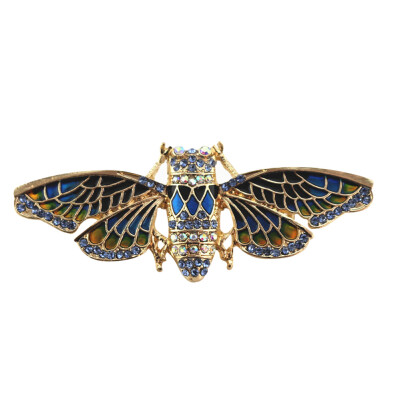 

Creative Crystal Rhinestone Cicada Insect Brooch Corsage Clothing Accessories