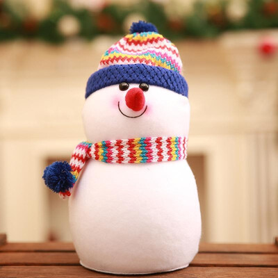

Christmas Snowman Doll Ornament Red Blue Hat Snowman Doll Toy Christmas Tree Decorations Children Gift Large Medium Small Size