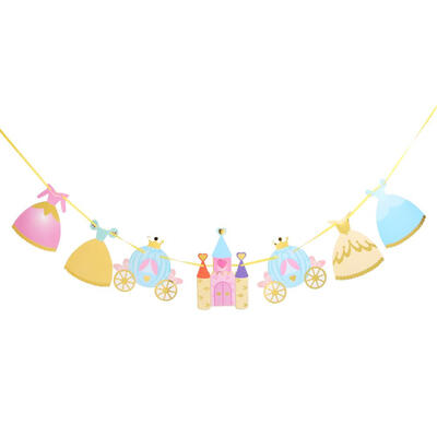 

Glitter Castle Happy Birthday Party Flags Baby Shower Banner Layout Bunting