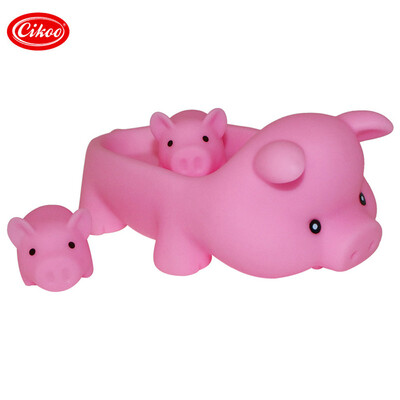 

YIWULACute Soft Rubber Float Squeeze Dabbling Toy Baby Bath Wash Play Animals Bath Toy